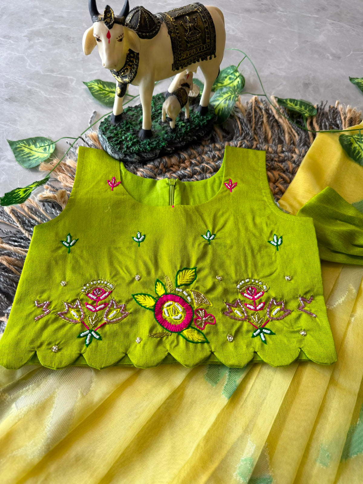 Soft organza frock with coat