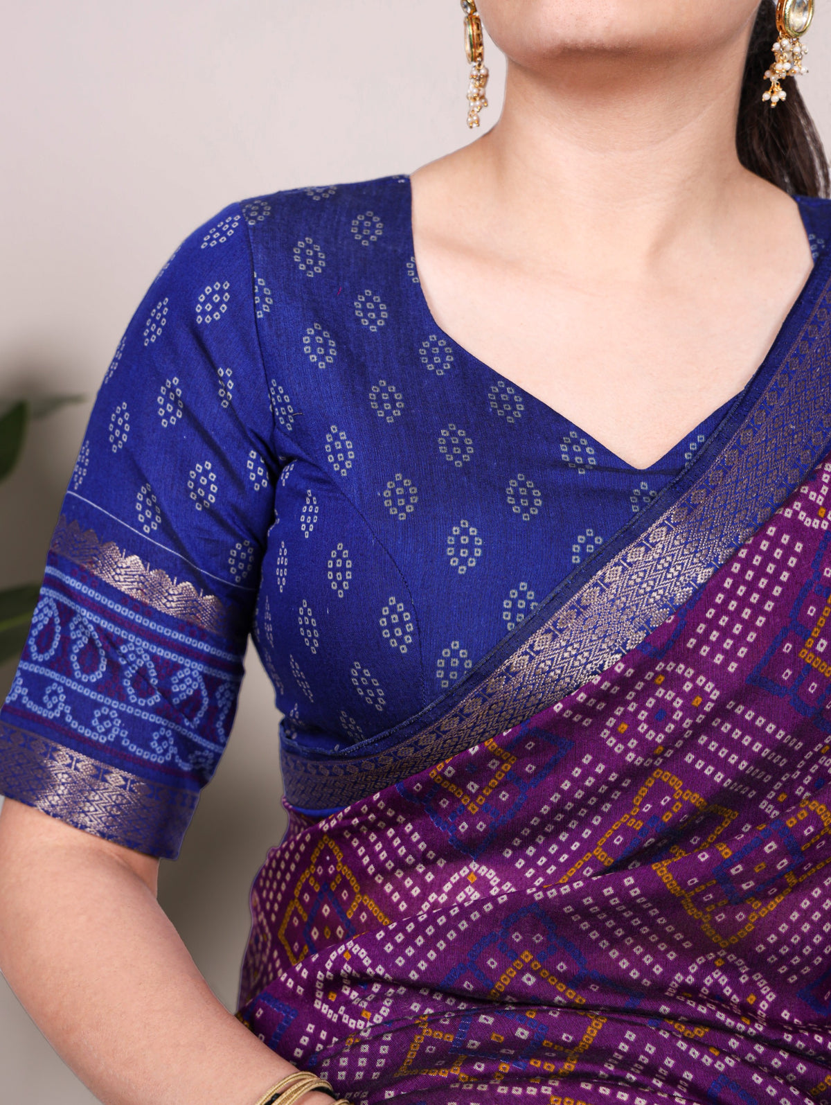 Viscose chanderi bandhini saree