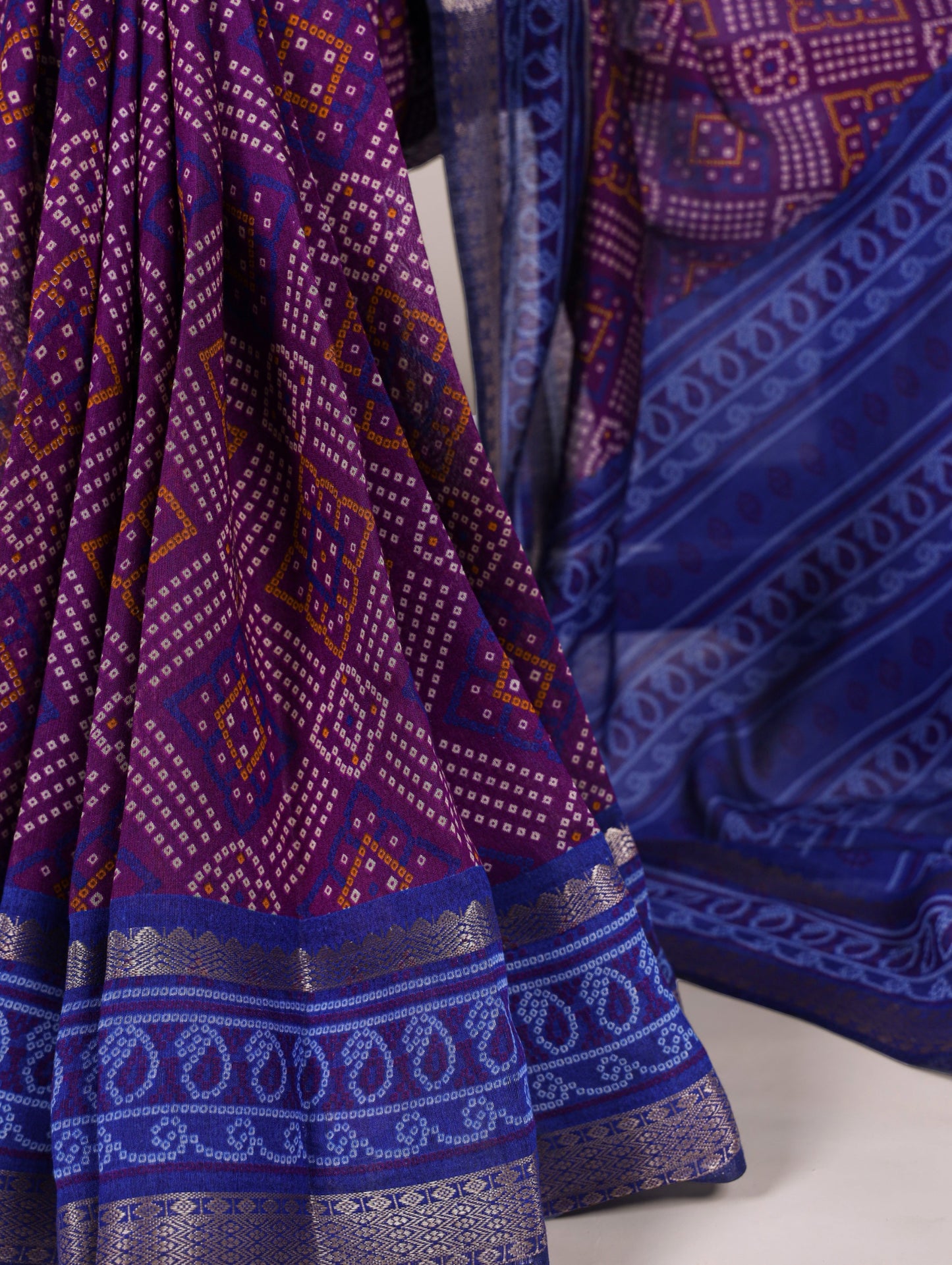 Viscose chanderi bandhini saree