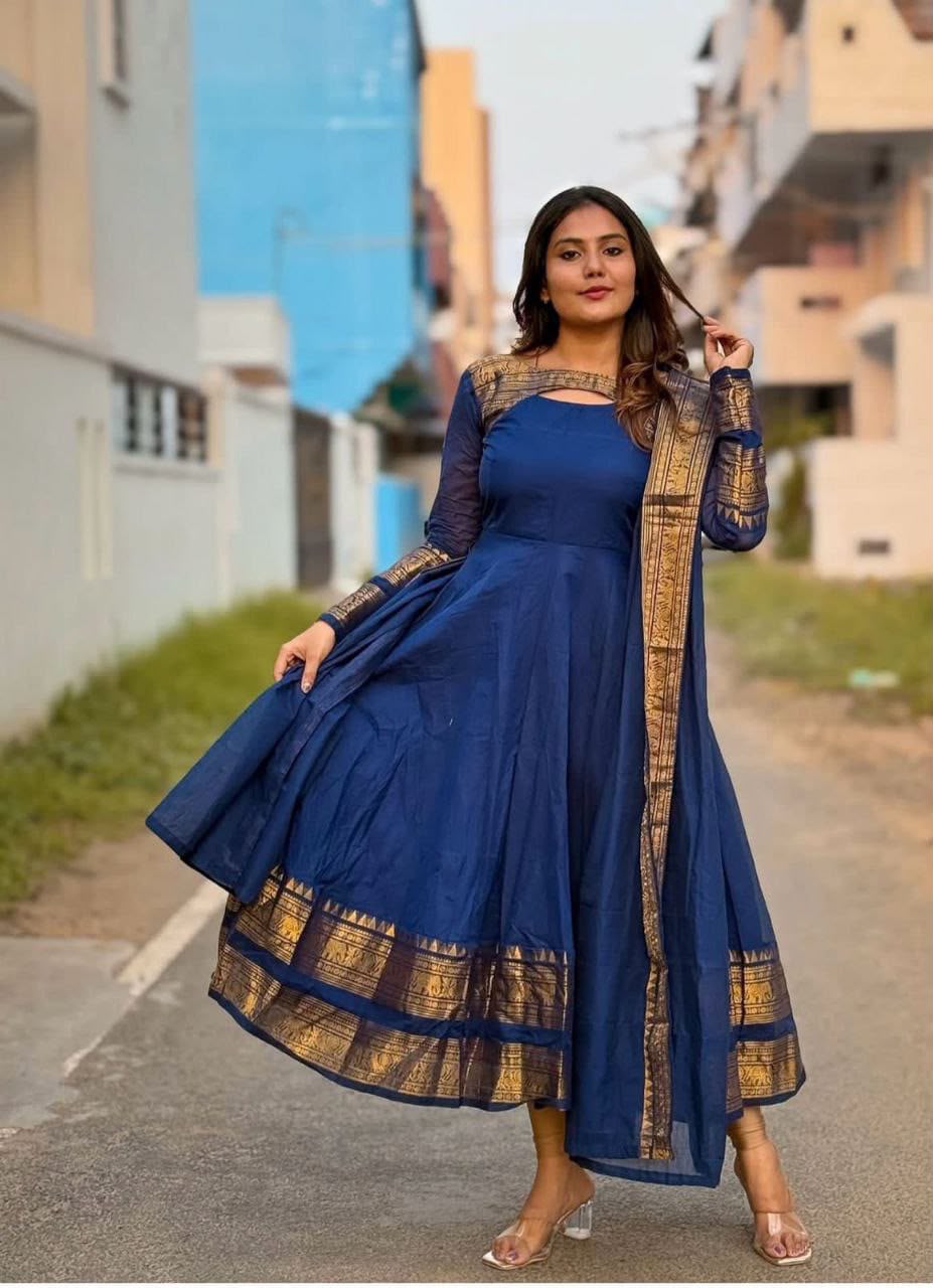 Traditional maxi frock with duppata