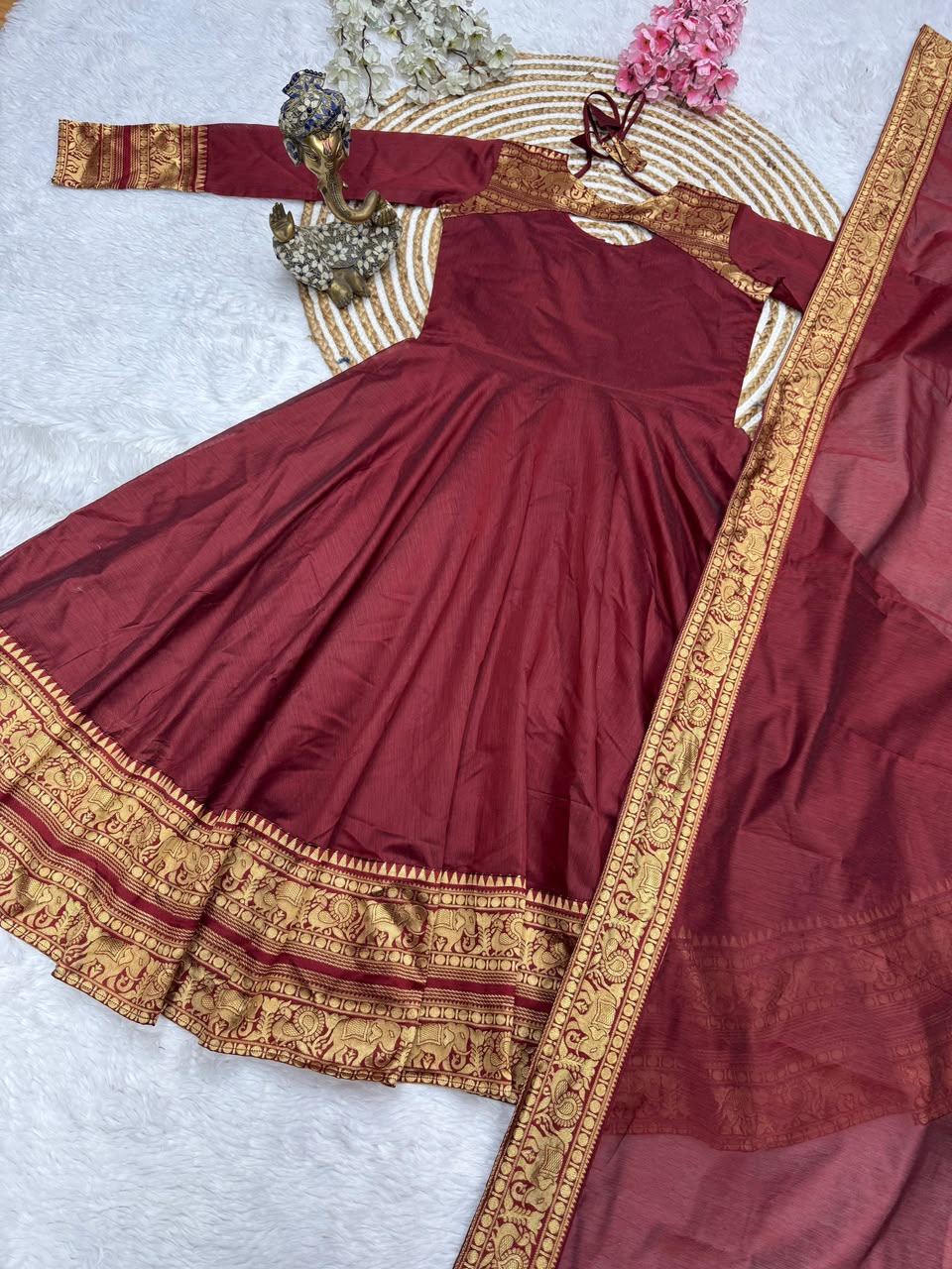 Traditional maxi frock with duppata