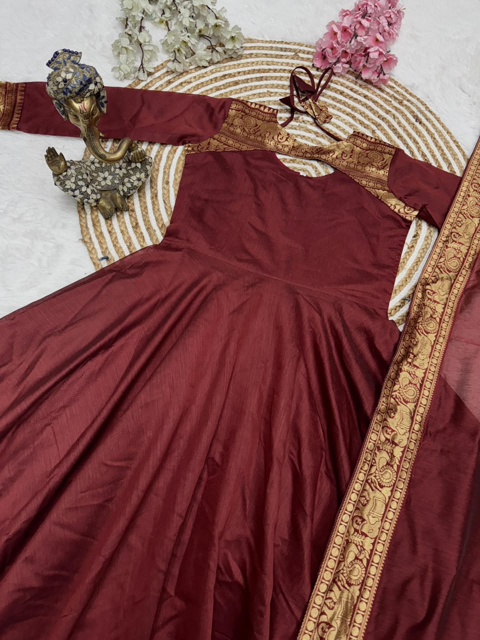 Traditional maxi frock with duppata