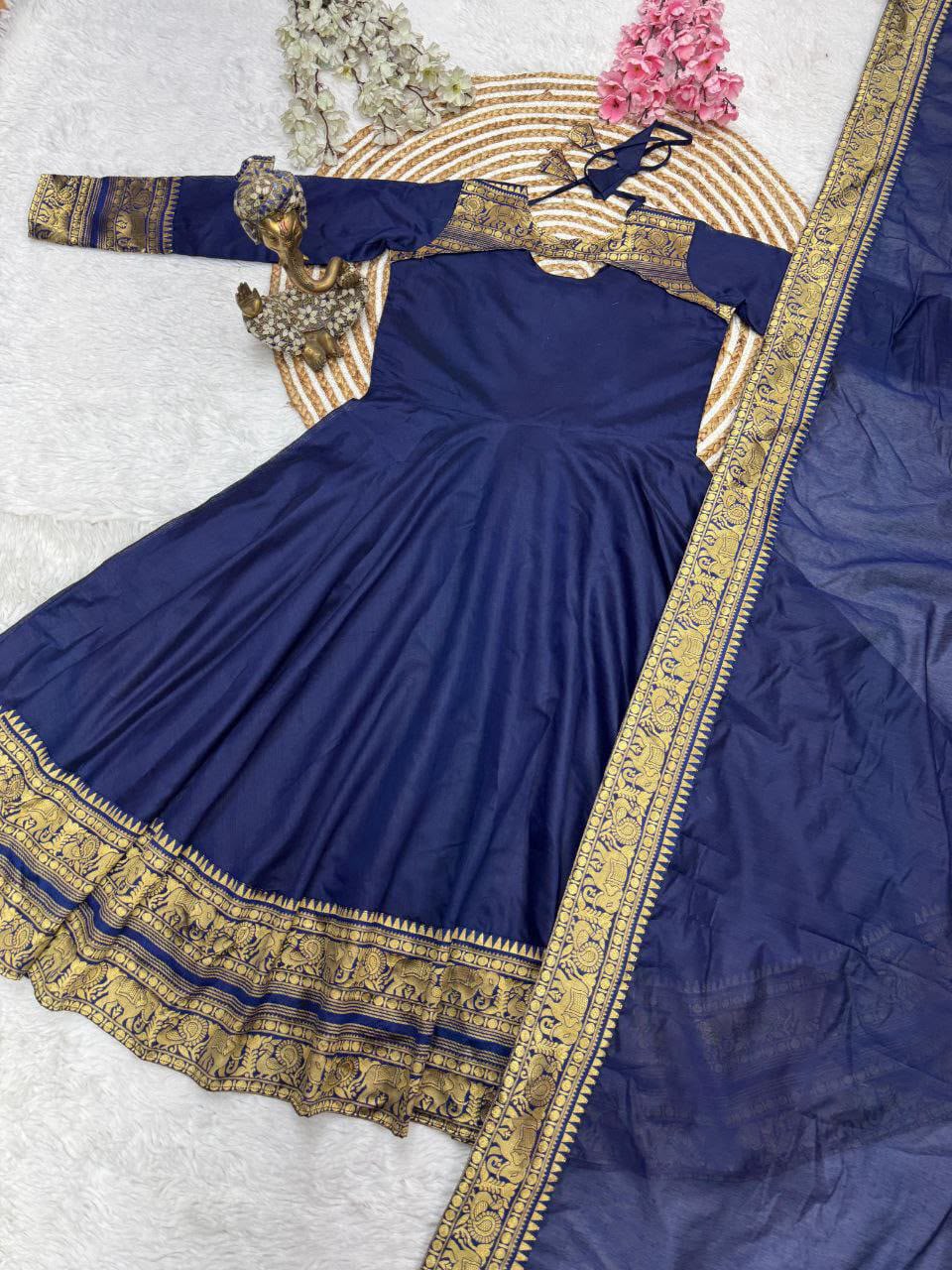 Traditional maxi frock with duppata