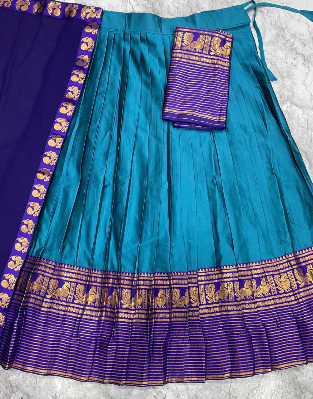 Traditional kanjivaram silk half sarees