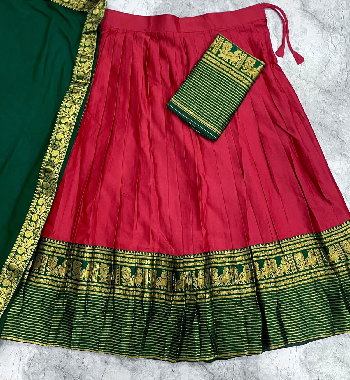 Traditional kanjivaram silk half sarees