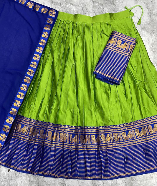 Traditional kanjivaram silk half sarees