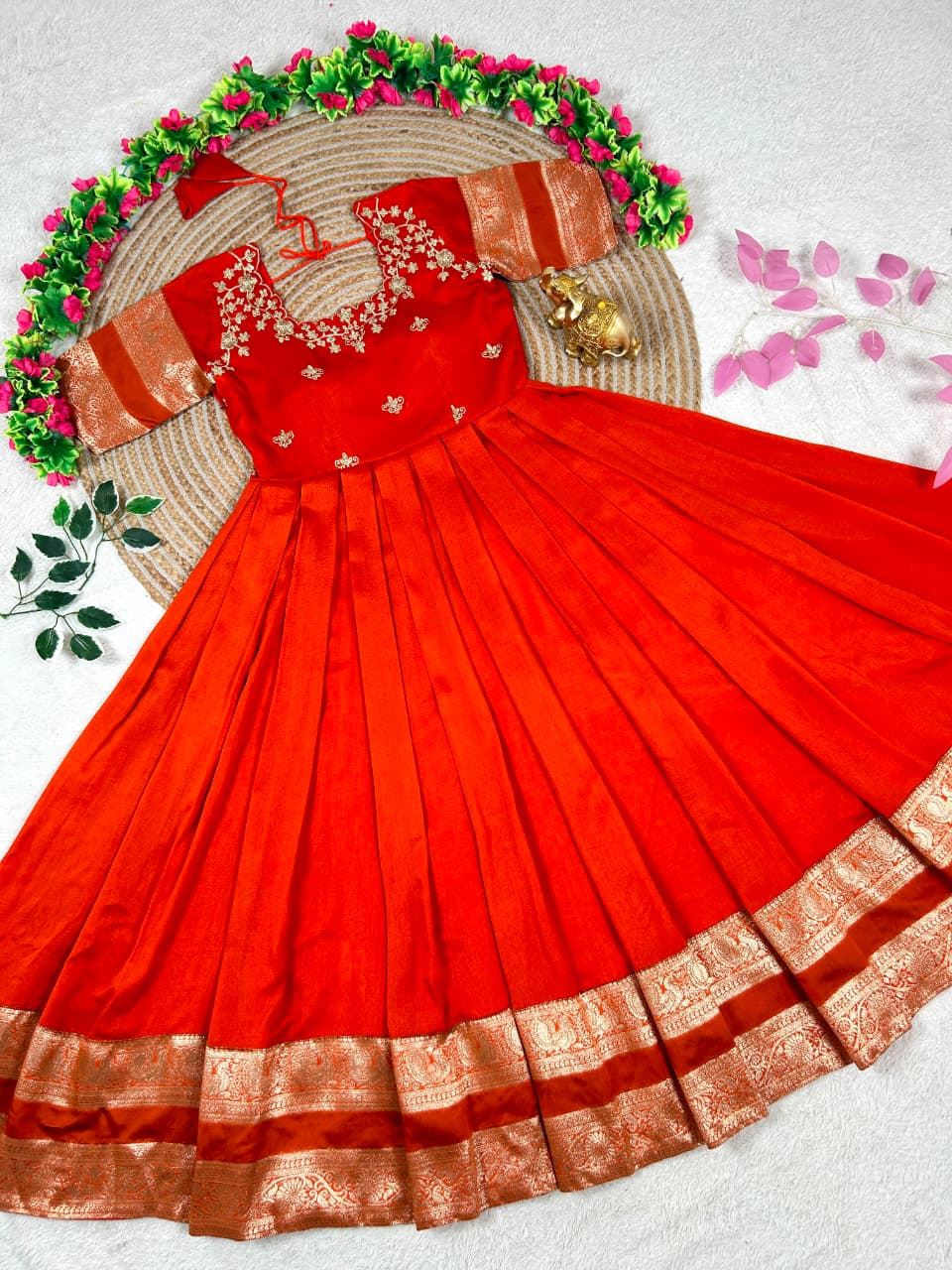 Royal elegance long frock with duppata