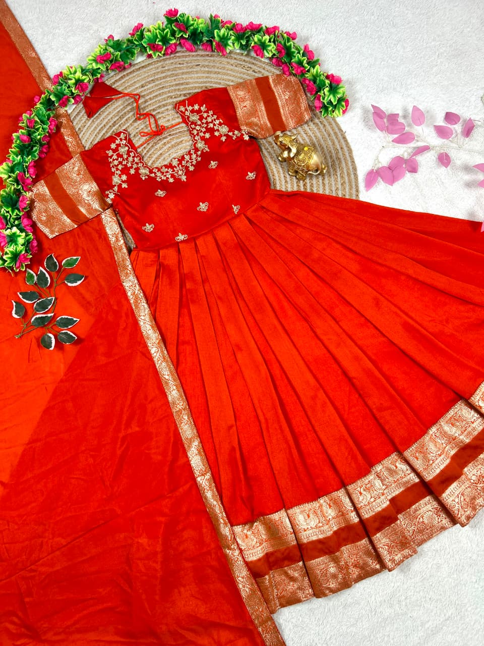 Royal elegance long frock with duppata