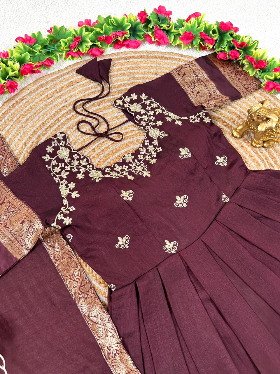 Royal elegance long frock with duppata