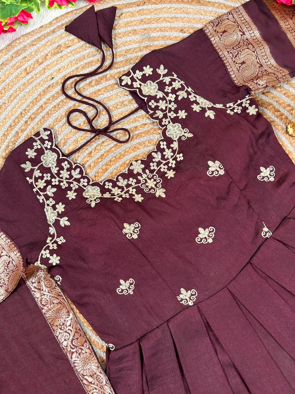 Royal elegance long frock with duppata