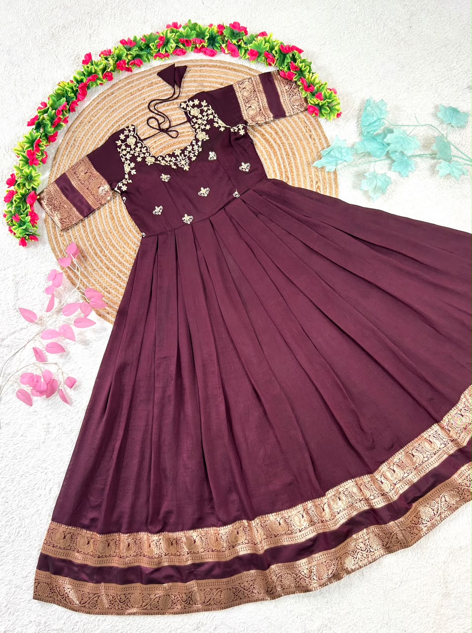 Royal elegance long frock with duppata