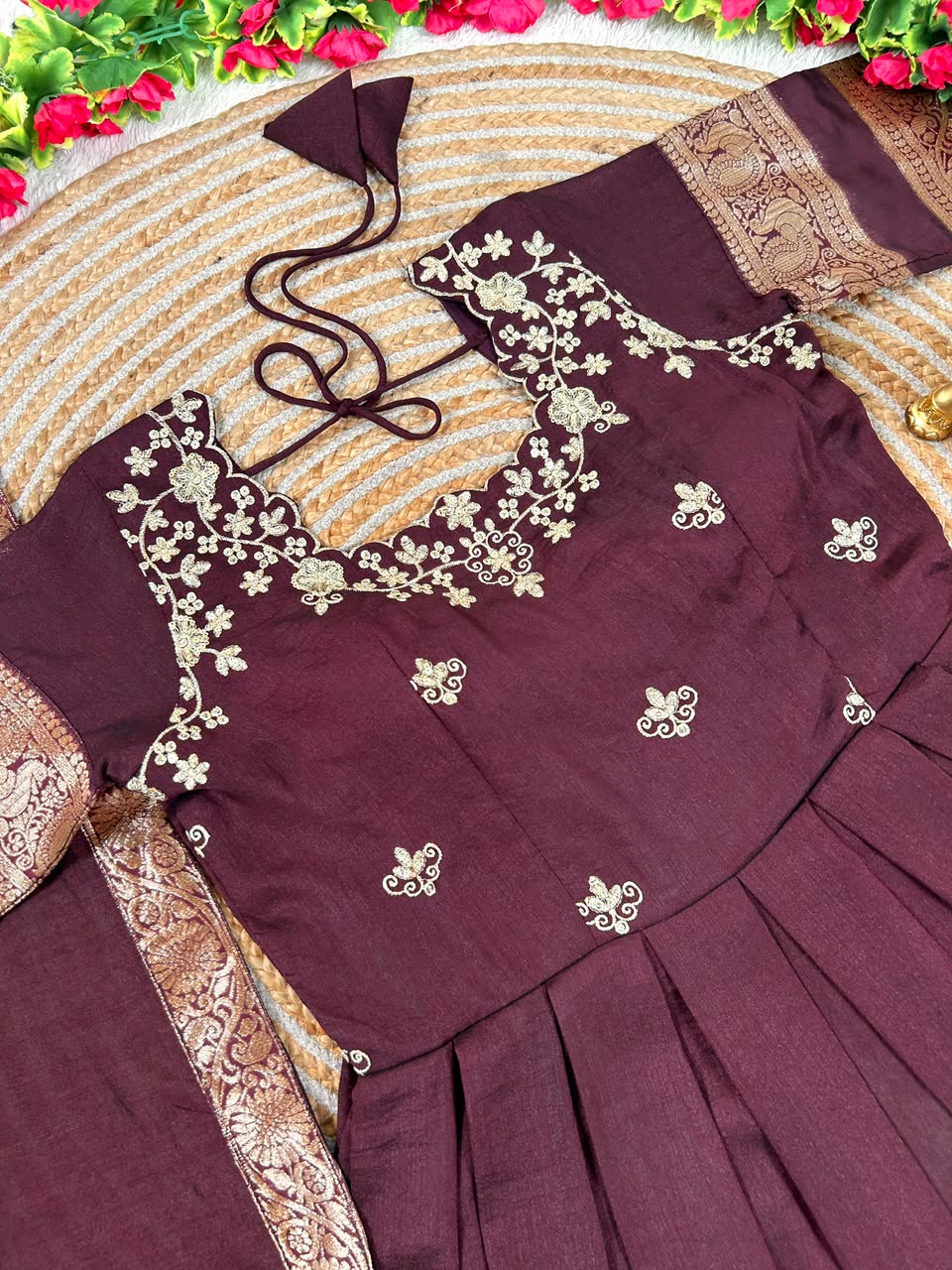 Royal elegance long frock with duppata