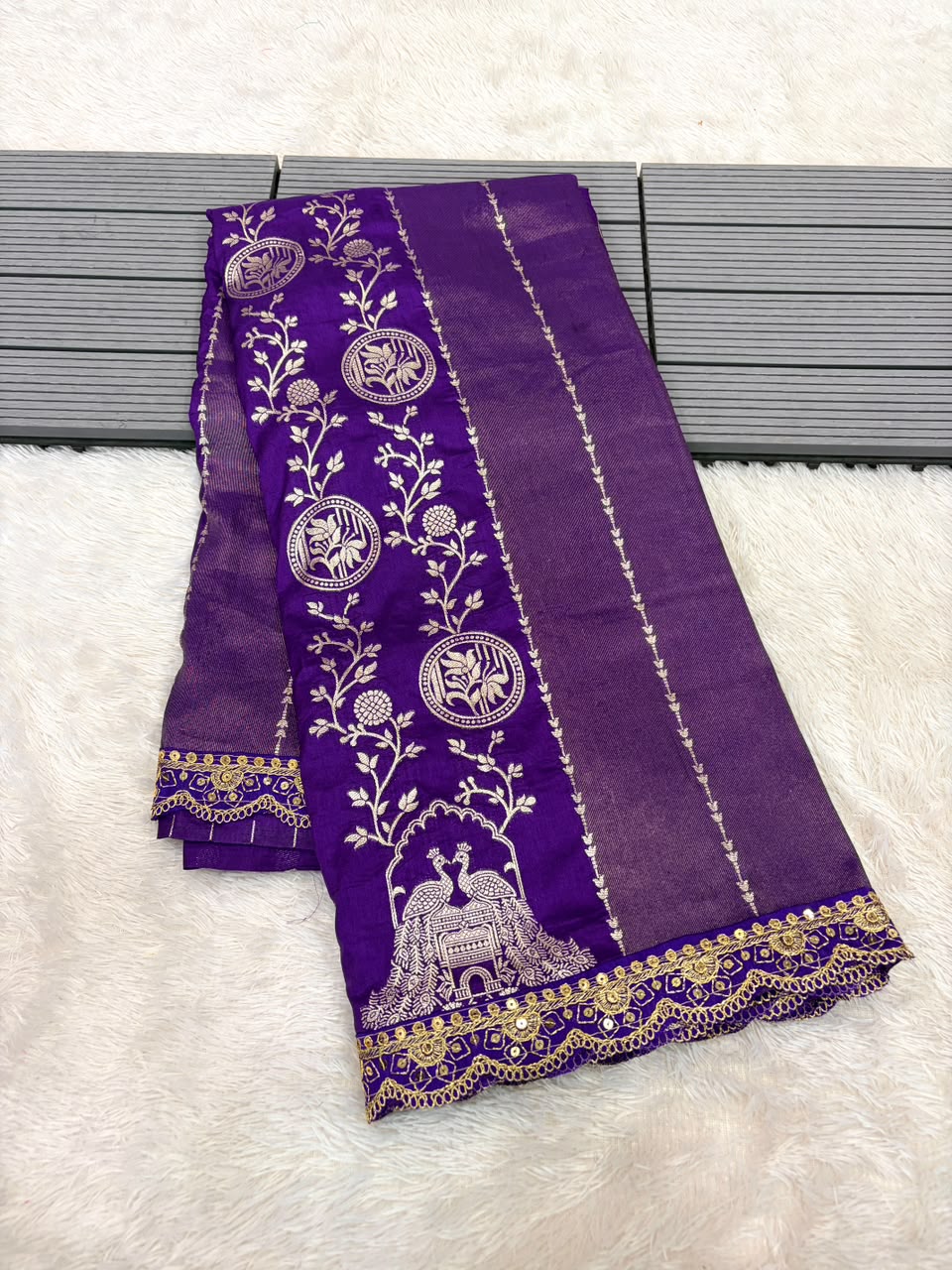 Traditional paithani silk saree
