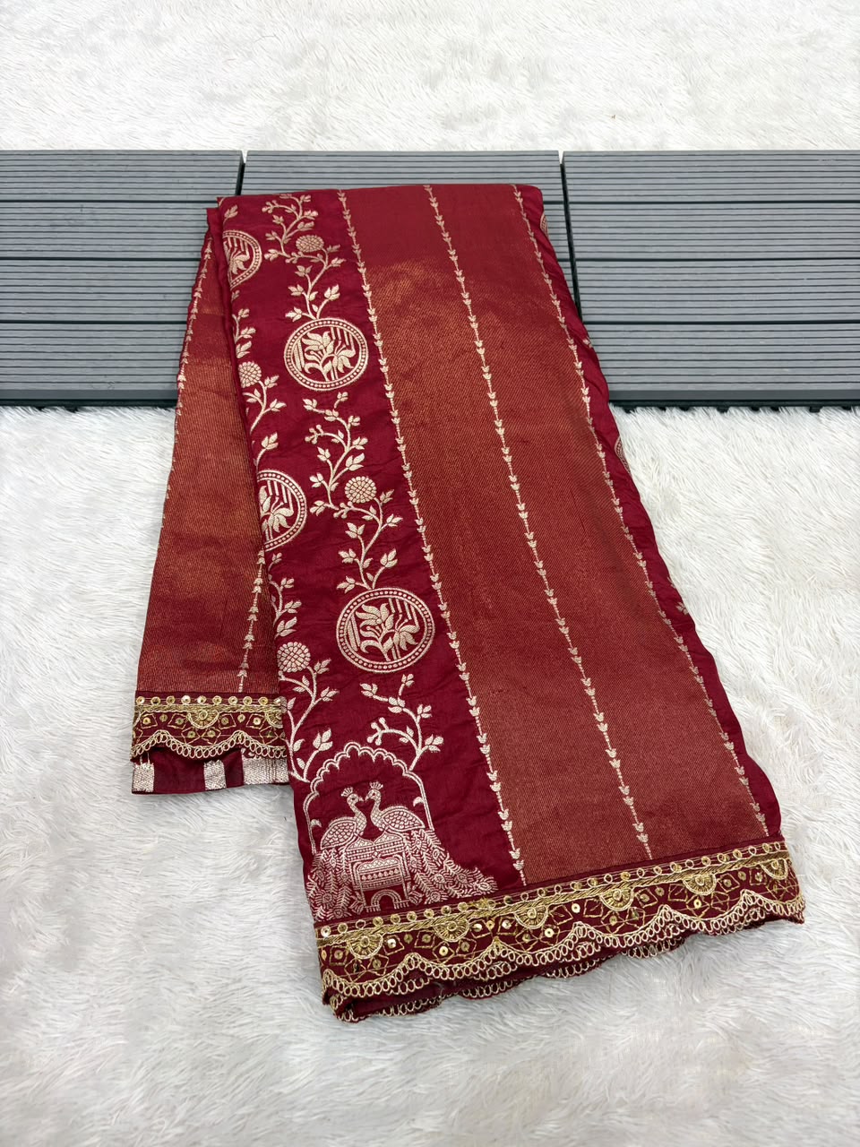 Traditional paithani silk saree