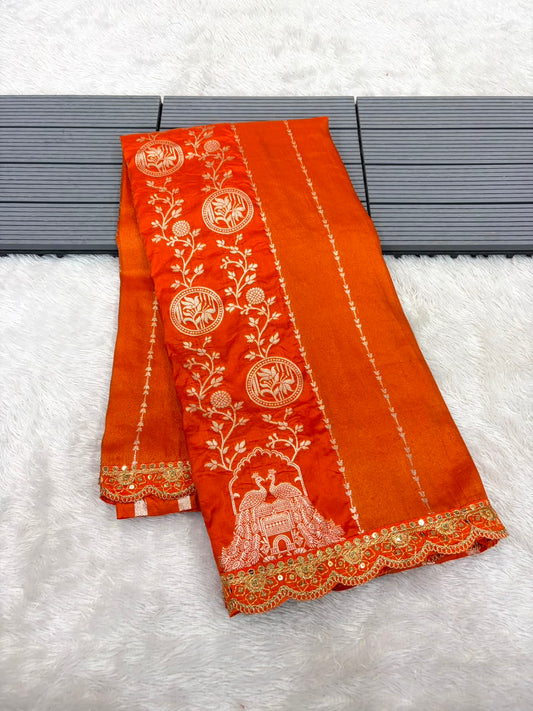 Traditional paithani silk saree