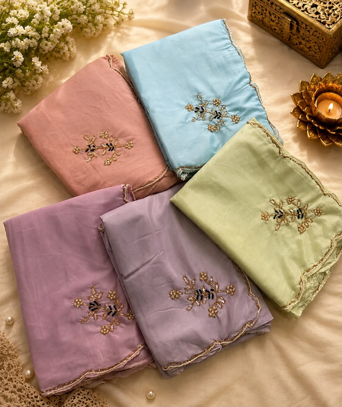 Beautiful hand work saree