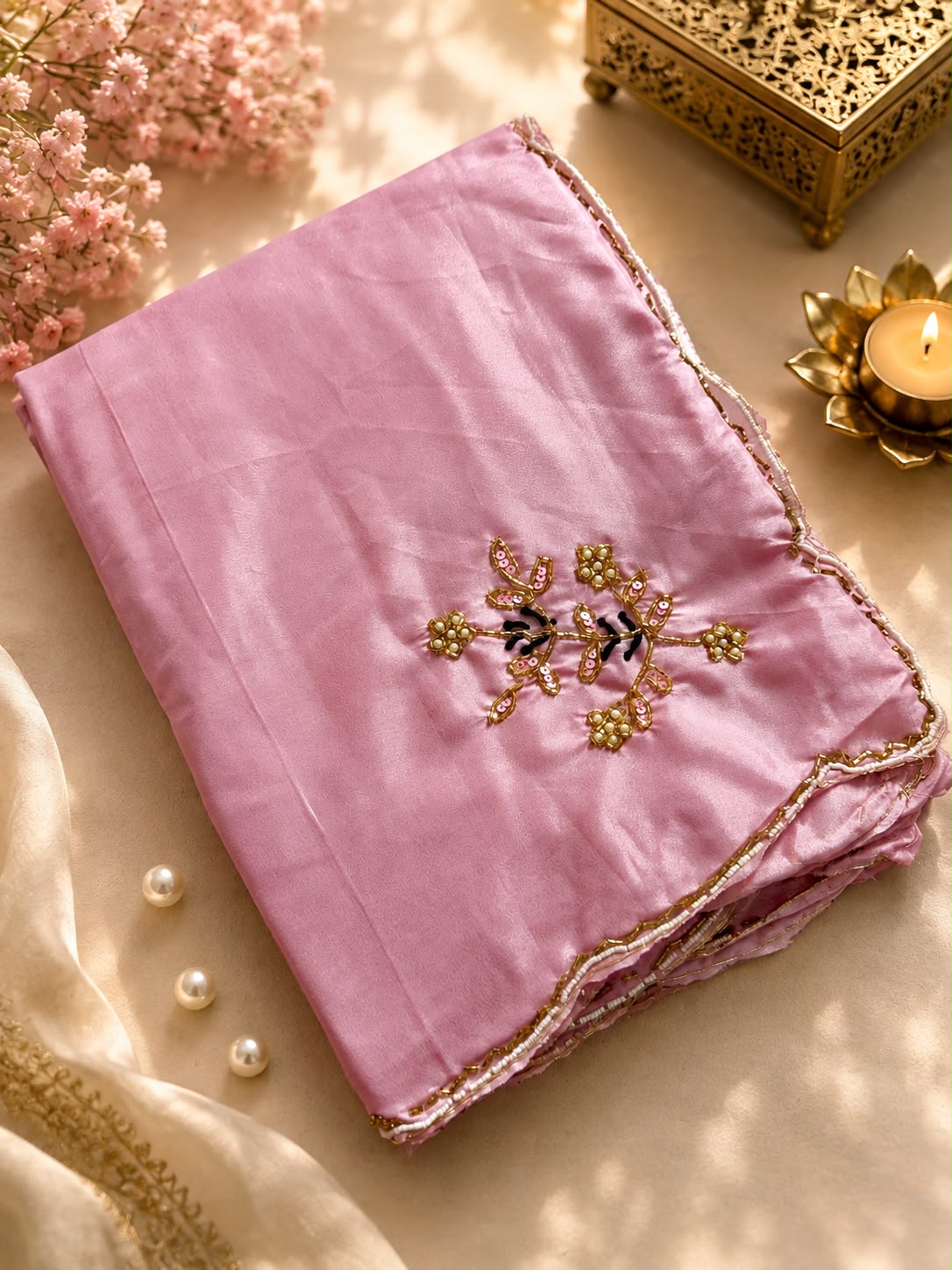 Beautiful hand work saree