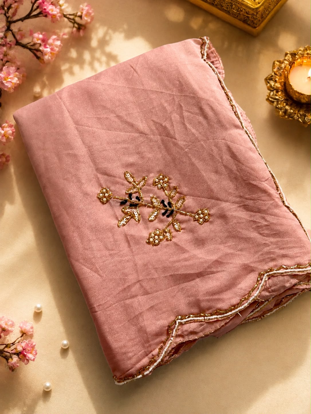 Beautiful hand work saree