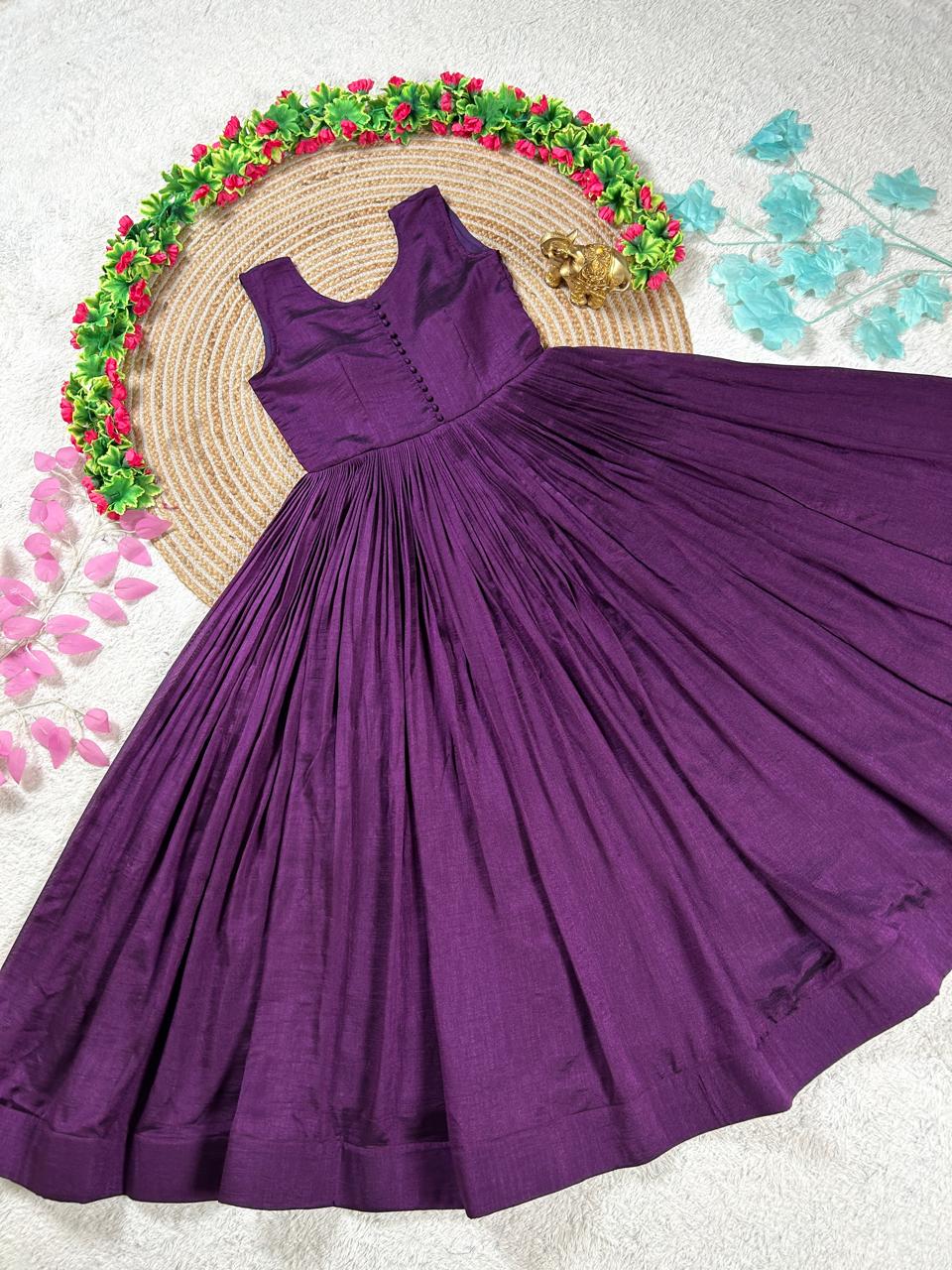Beautiful full frock with position printed jacket