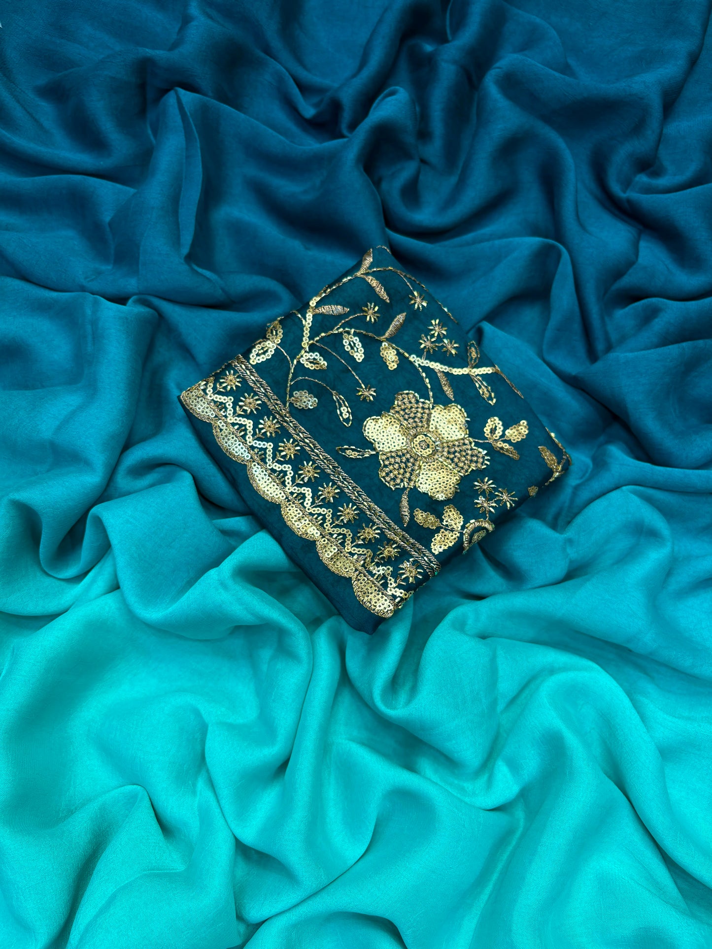 Crushed shaded sarees