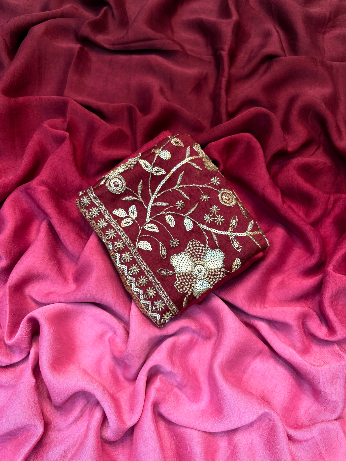 Crushed shaded sarees