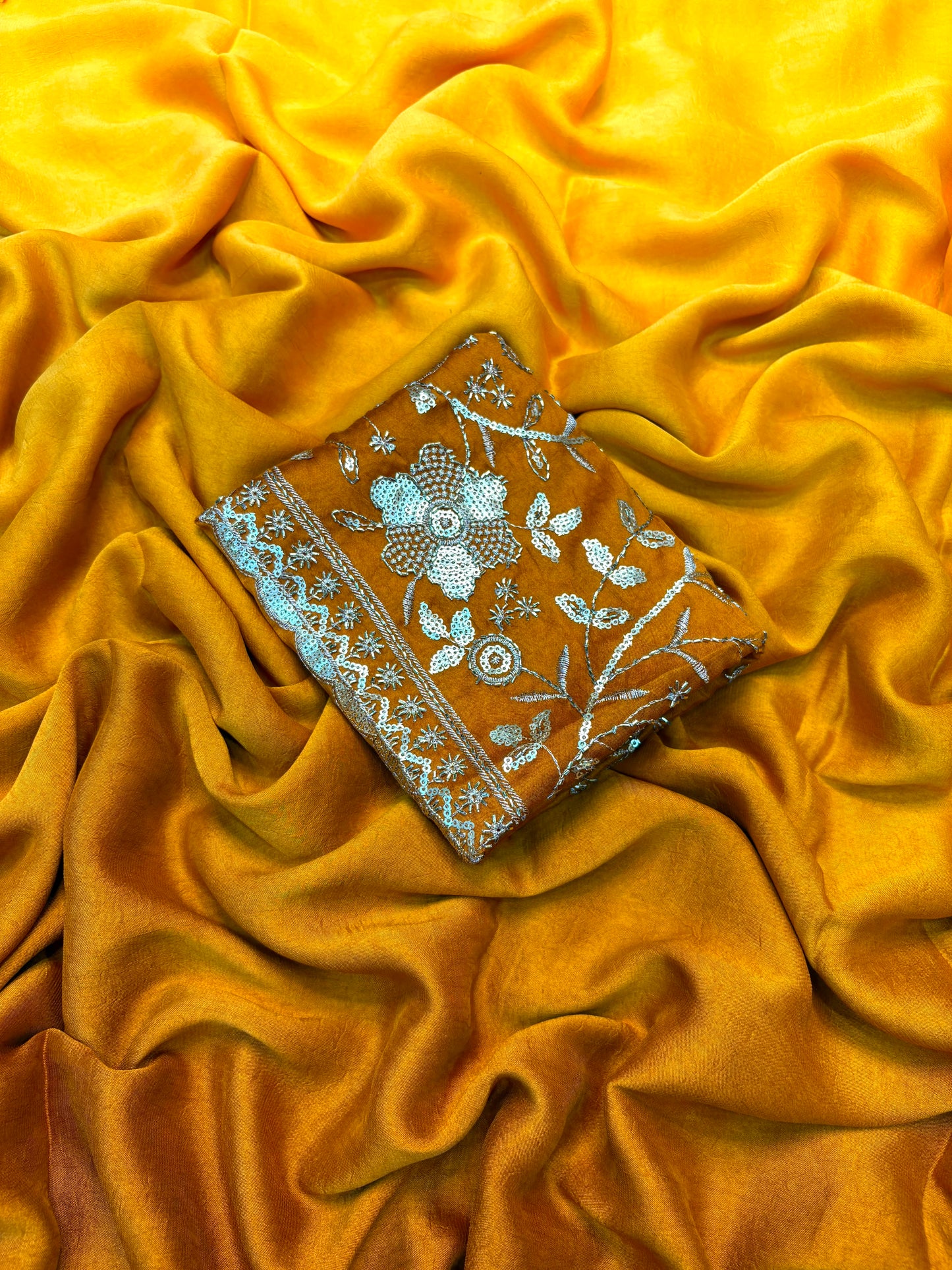 Crushed shaded sarees