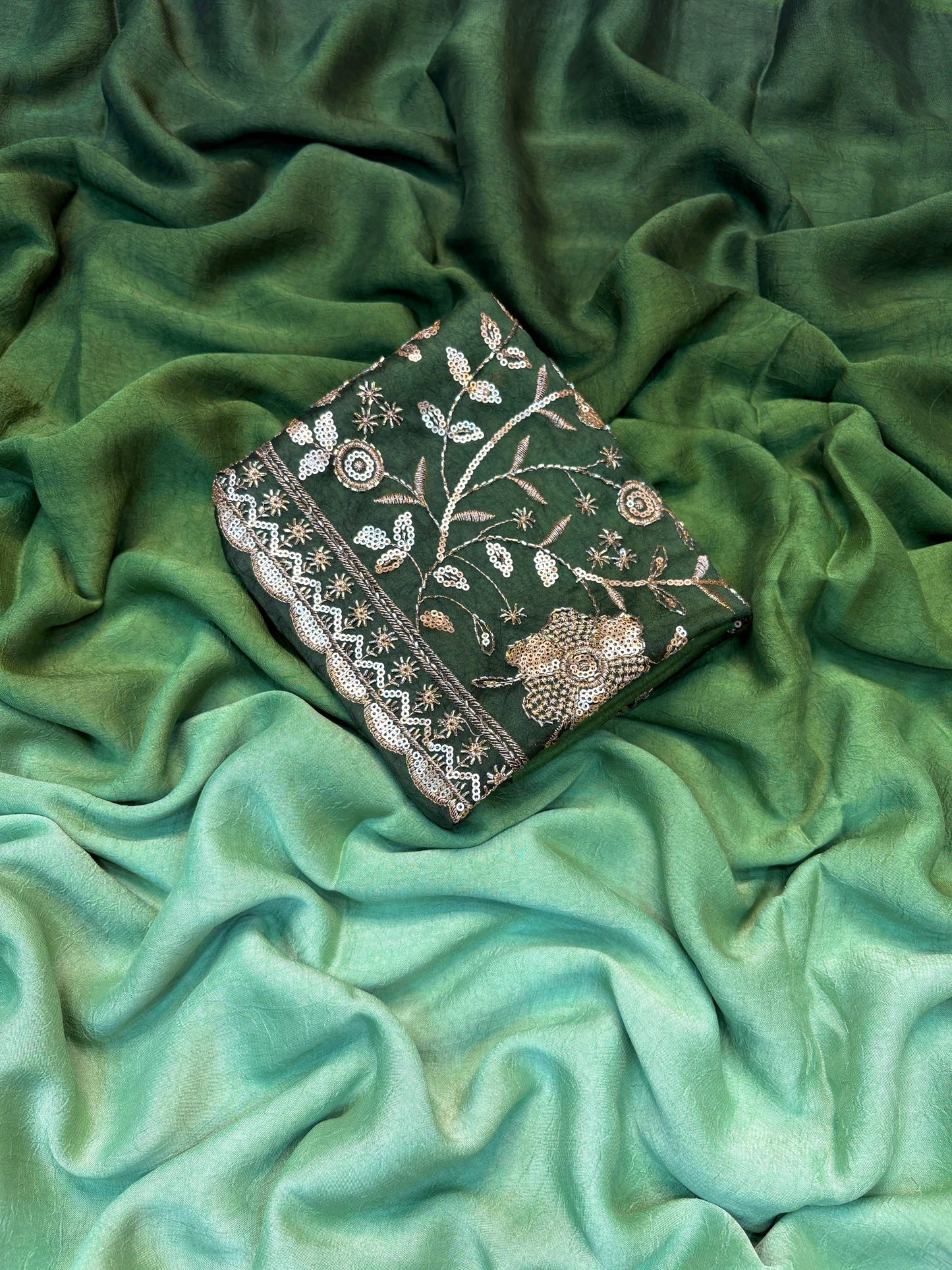 Crushed shaded sarees
