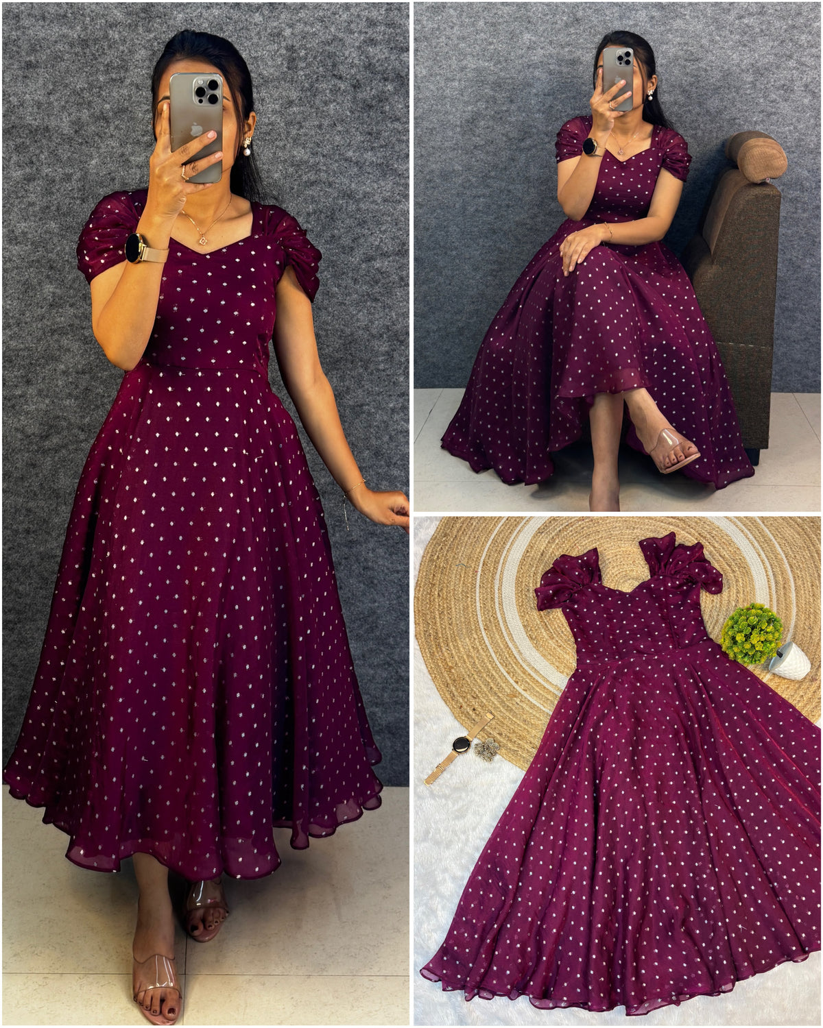 Party wear maxi frock