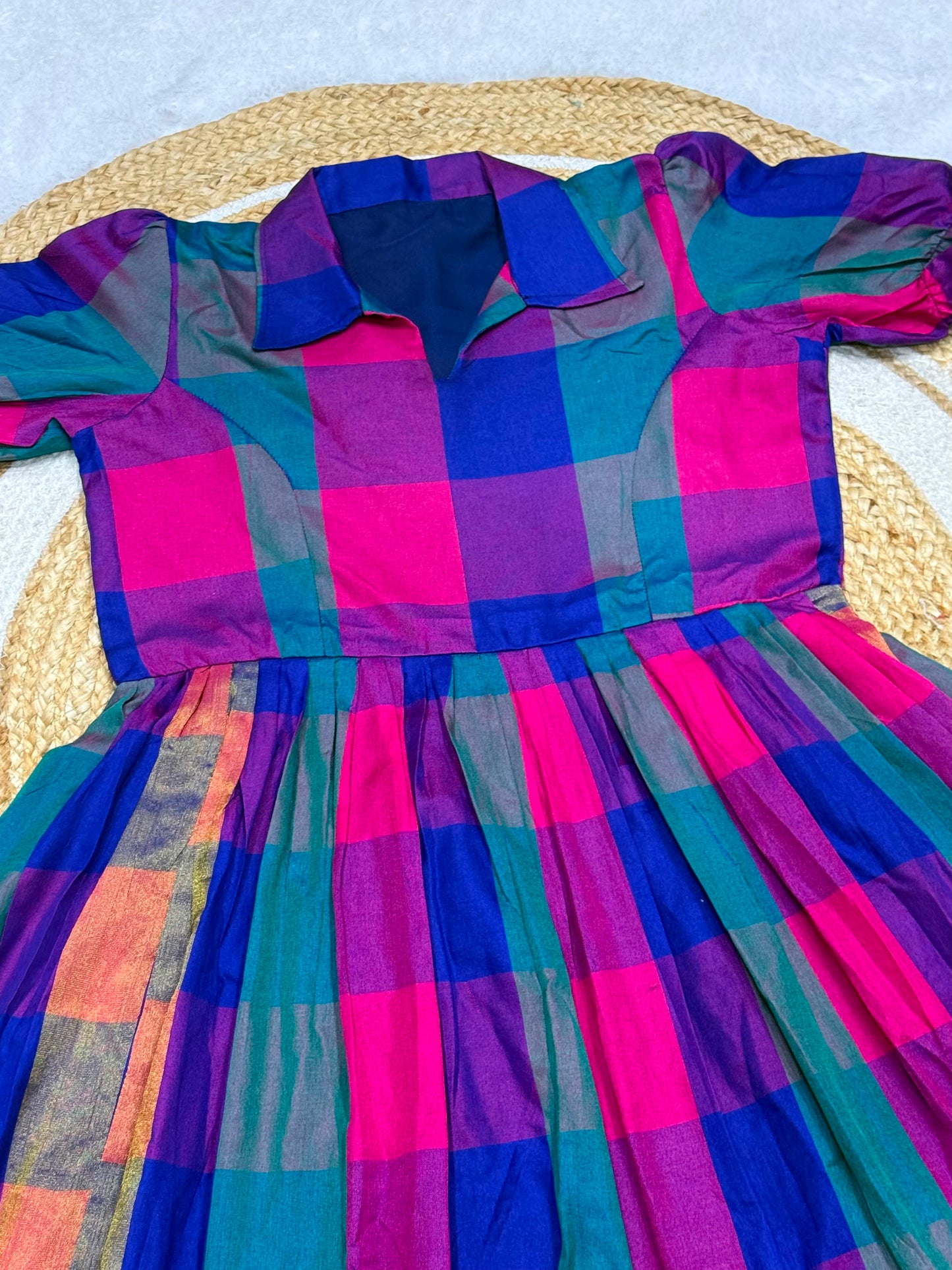 Beautiful madrasi checks maxi frock