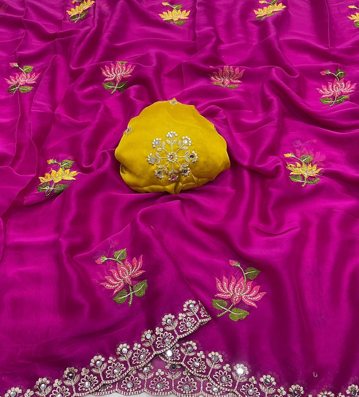 Rangoli silk embroidery saree