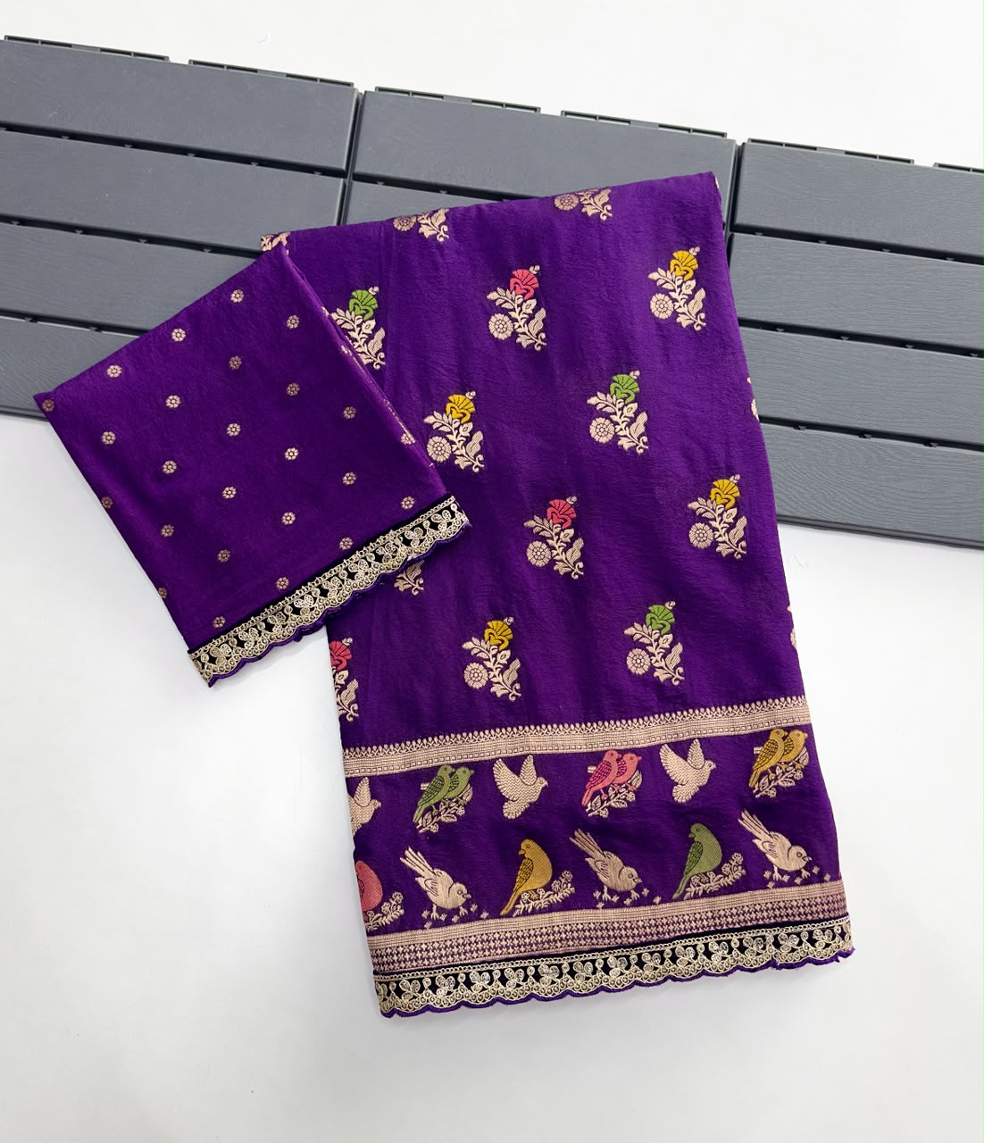 Pure naylon khadi georgette saree