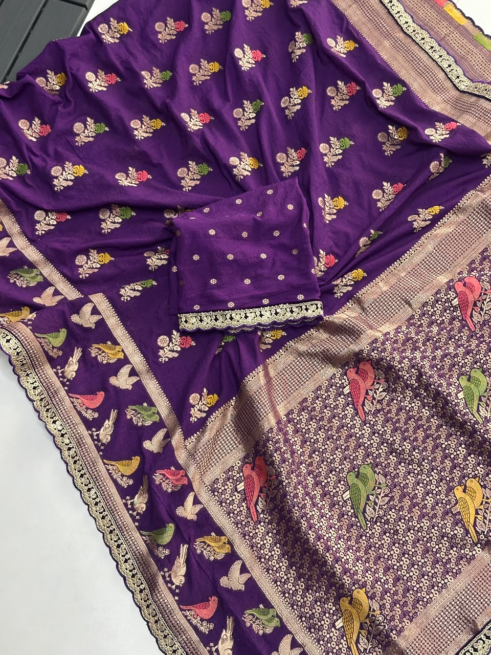 Pure naylon khadi georgette saree