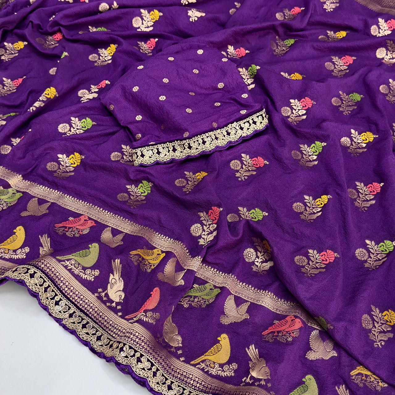 Pure naylon khadi georgette saree