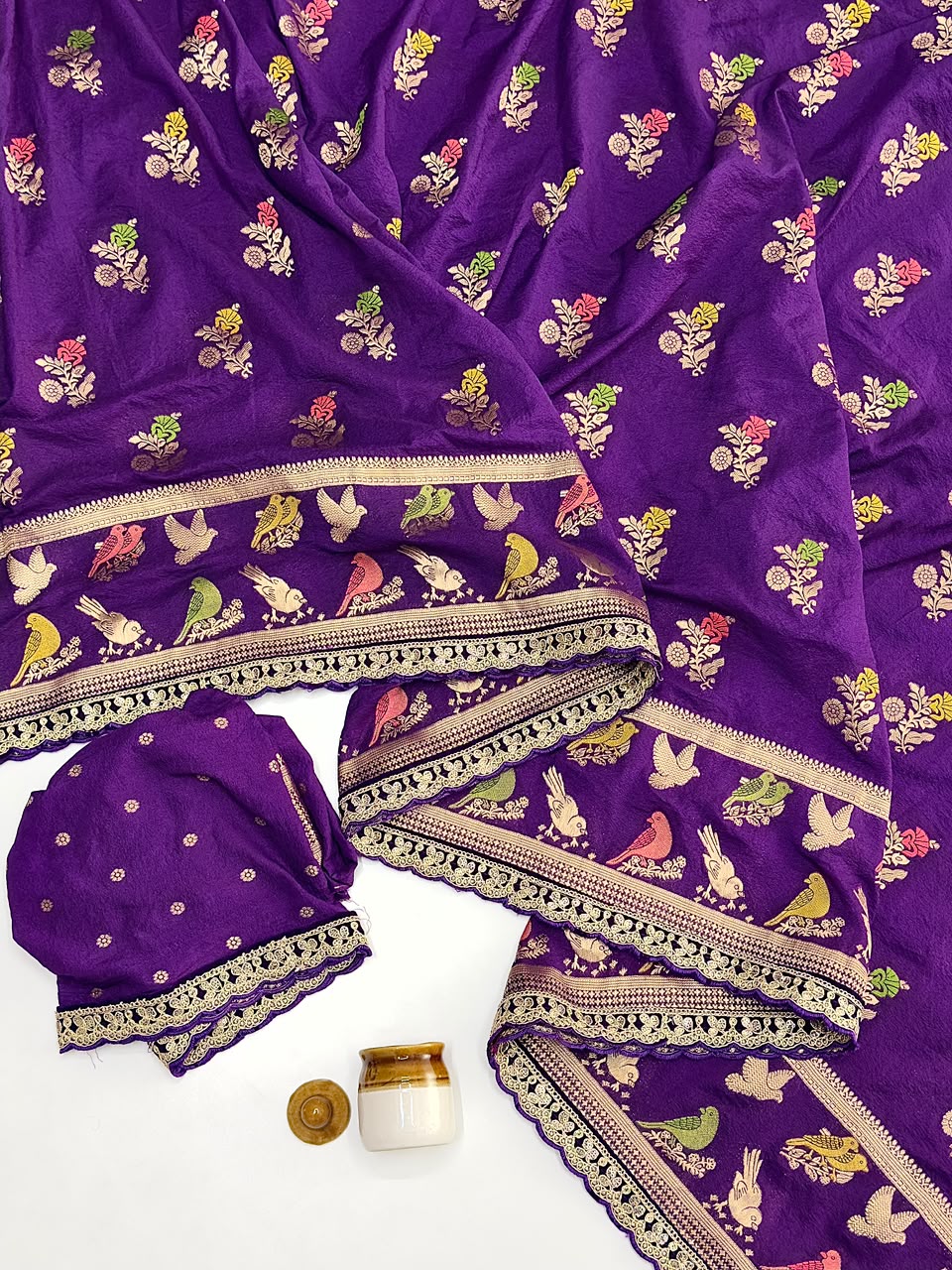 Pure naylon khadi georgette saree