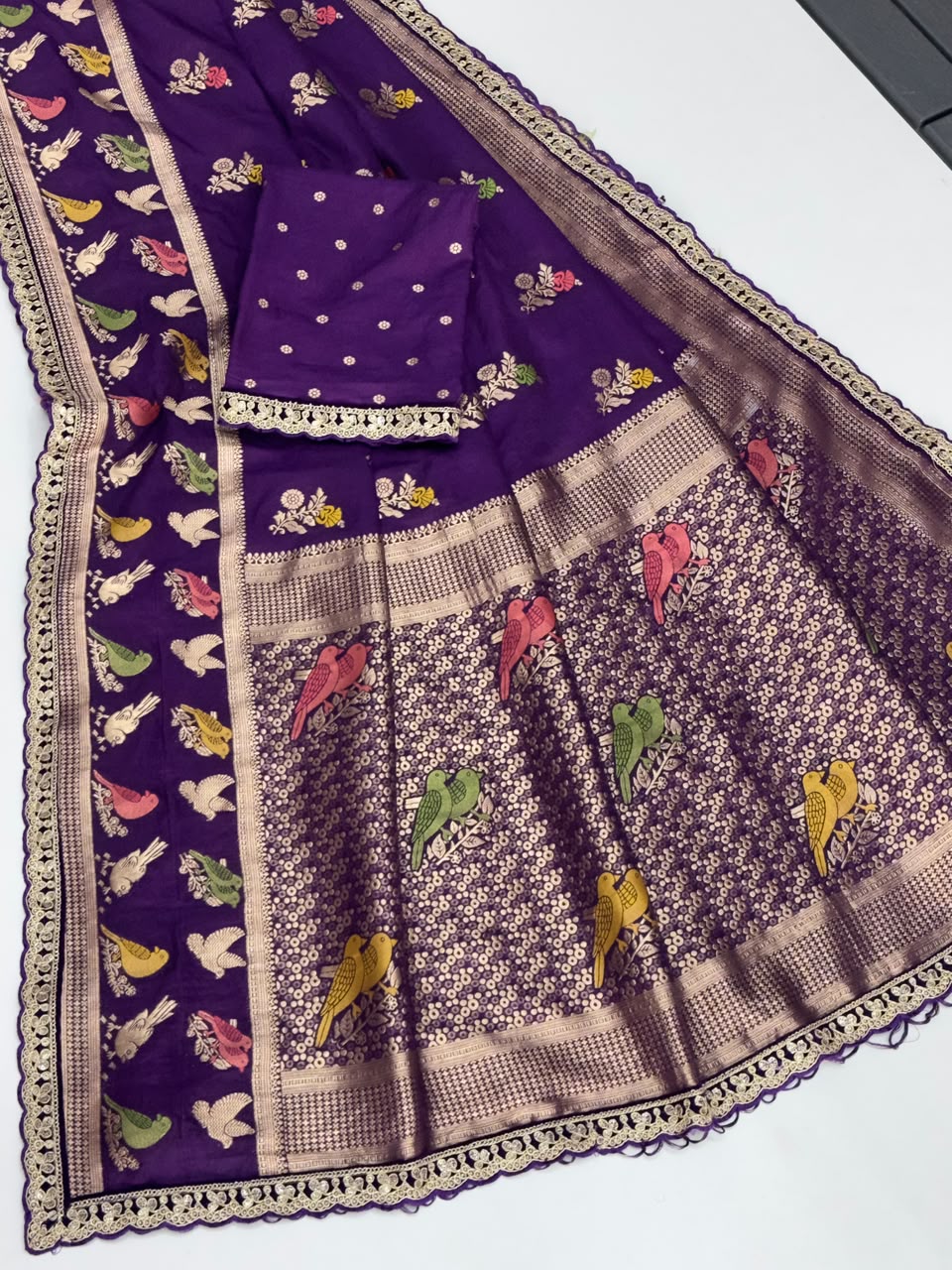Pure naylon khadi georgette saree