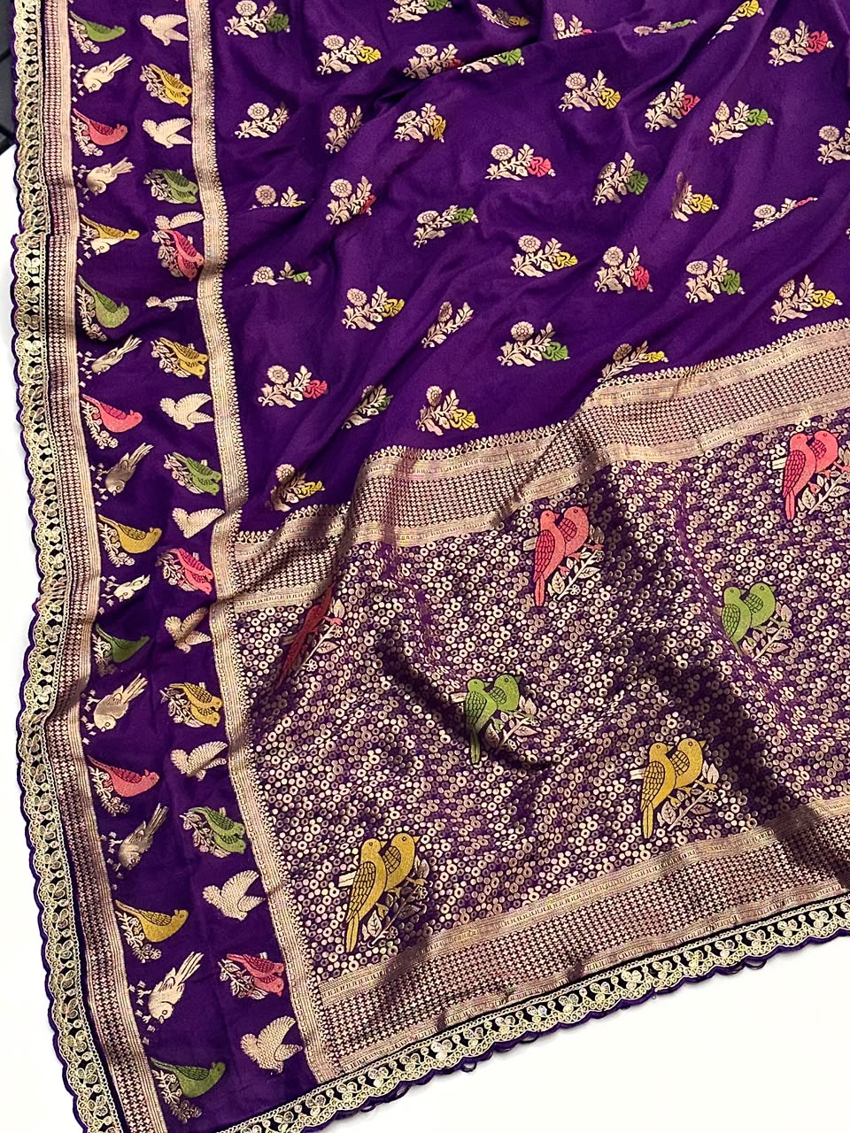 Pure naylon khadi georgette saree