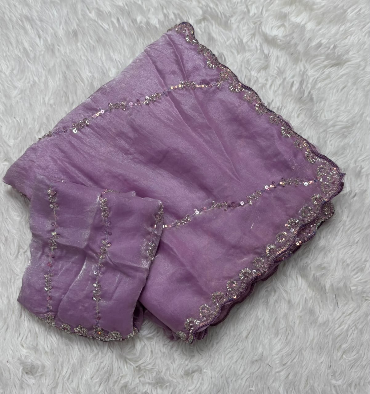 Fancy space silk saree