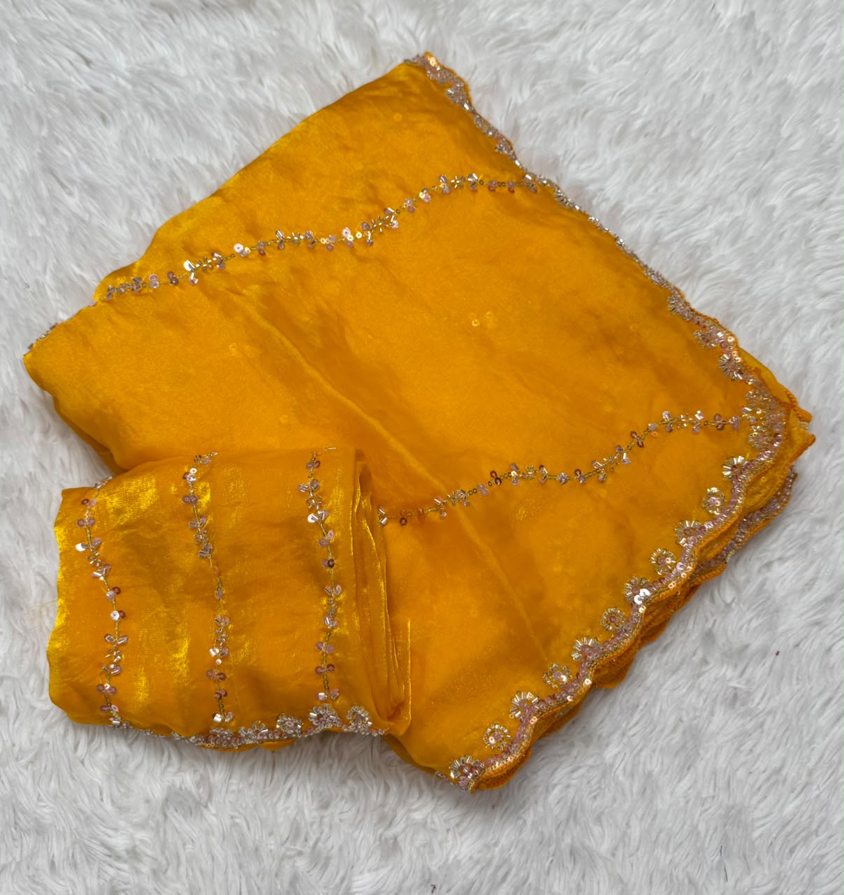 Fancy space silk saree