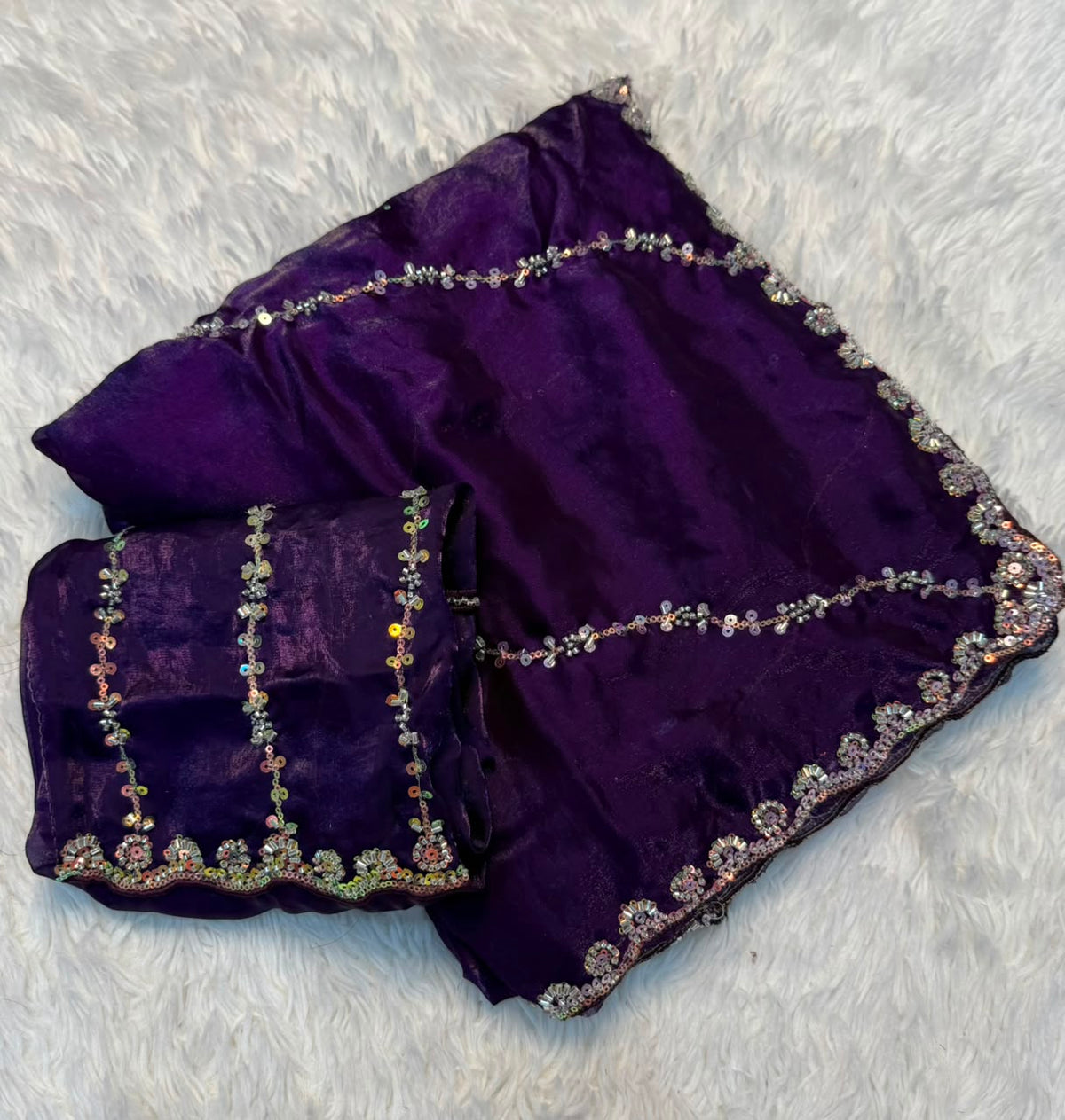 Fancy space silk saree