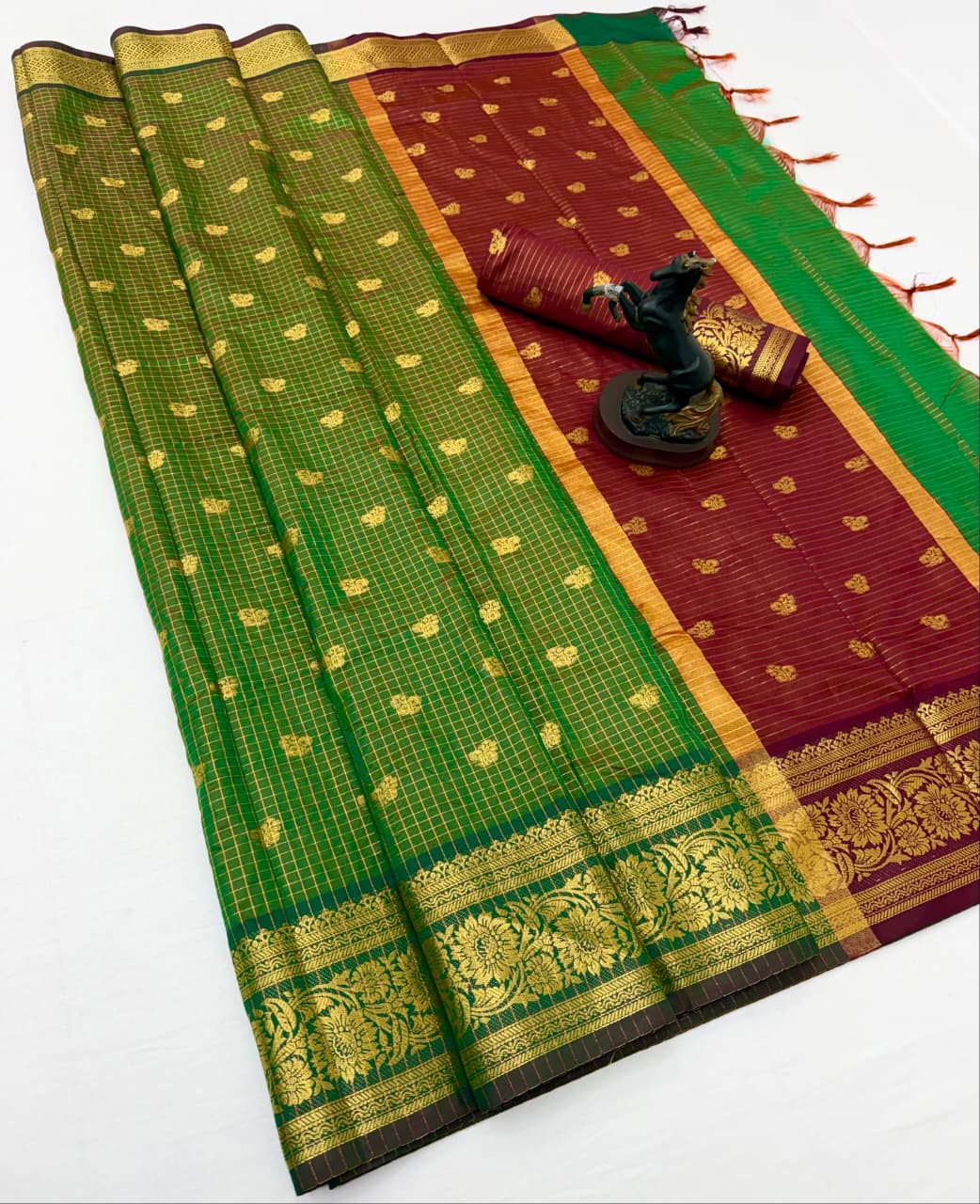 Traditional banarasi katan silk saree