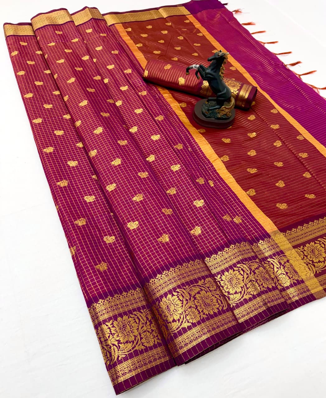 Traditional banarasi katan silk saree