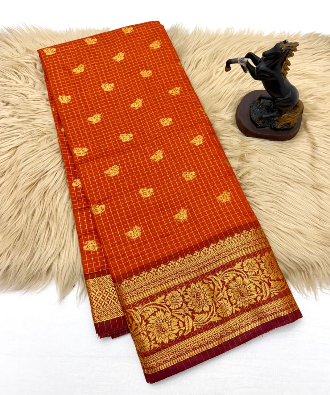 Traditional banarasi katan silk saree