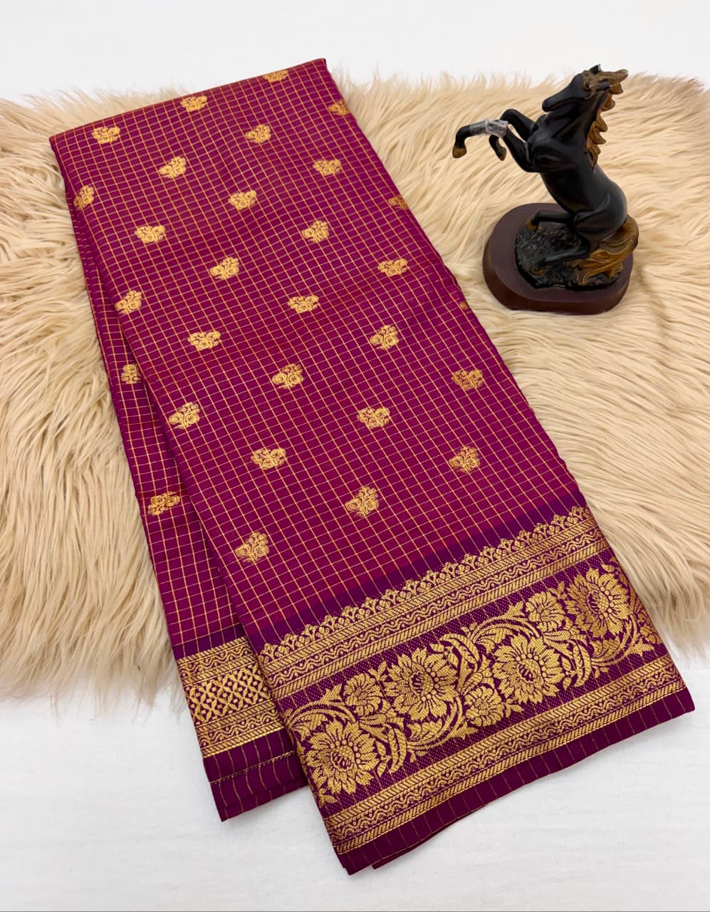 Traditional banarasi katan silk saree