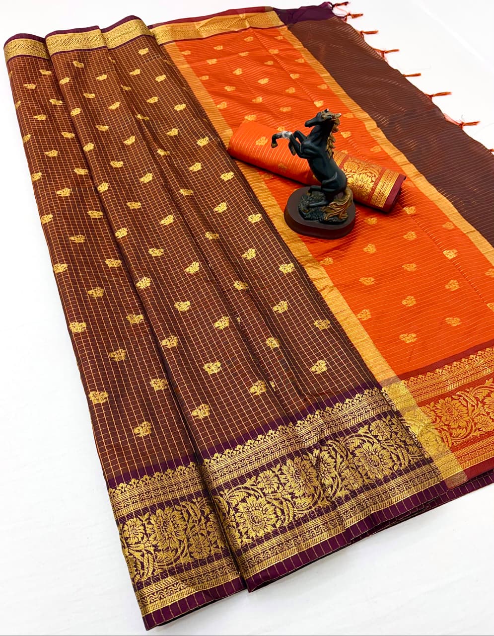 Traditional banarasi katan silk saree