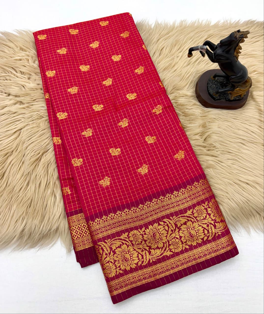 Traditional banarasi katan silk saree