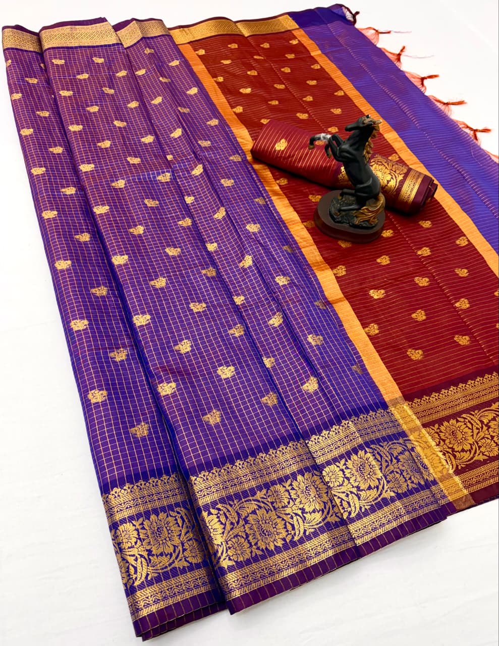 Traditional banarasi katan silk saree