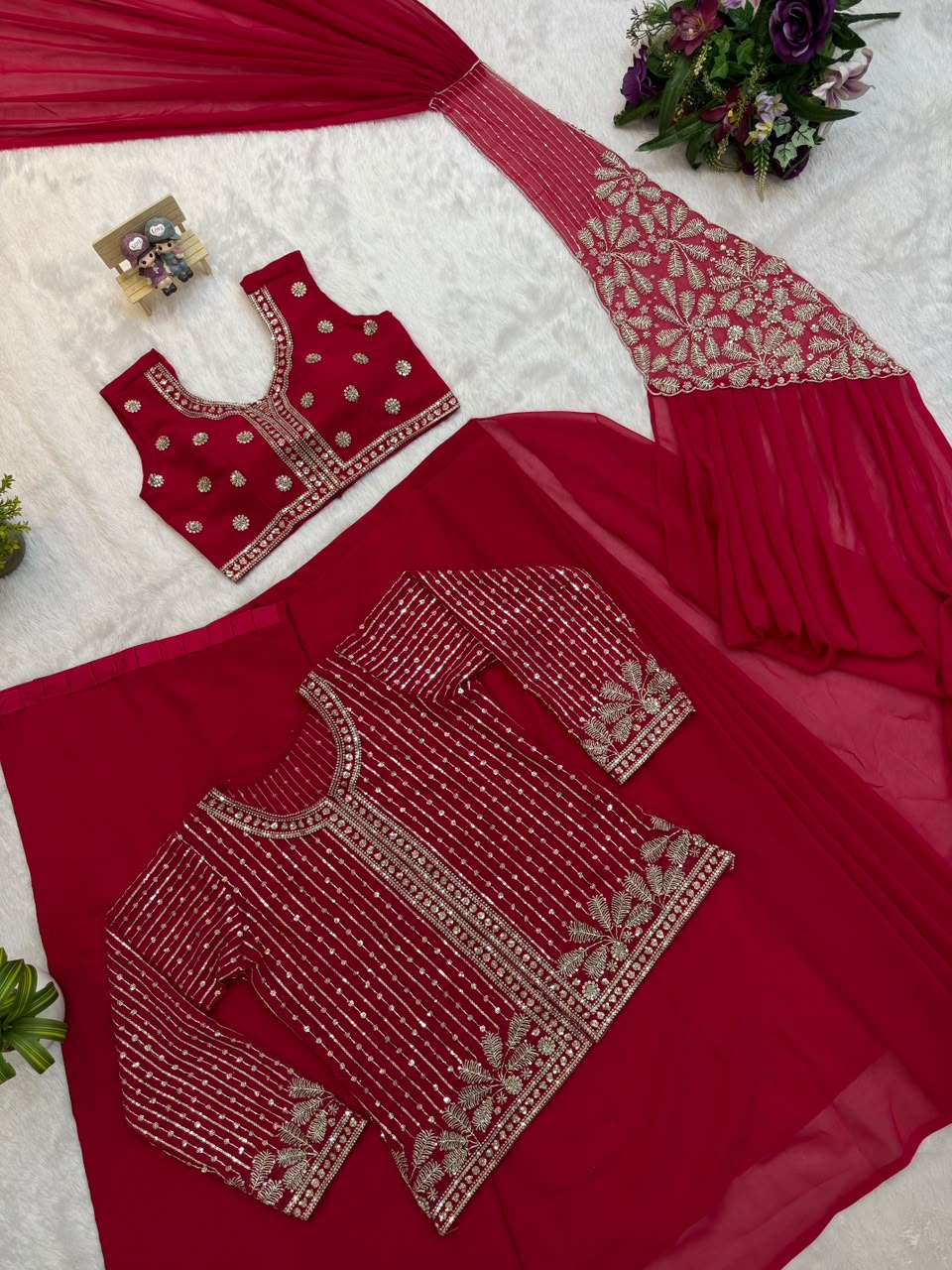 Indo western drape saree with coat