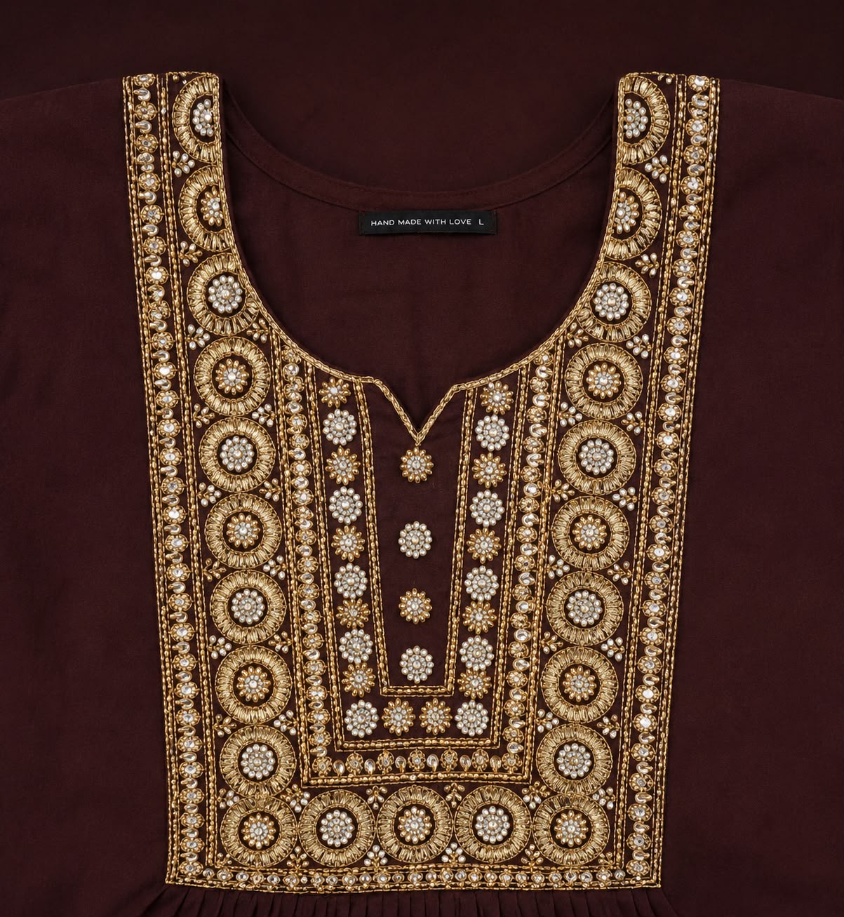 Mul chanderi three piece kurta  set