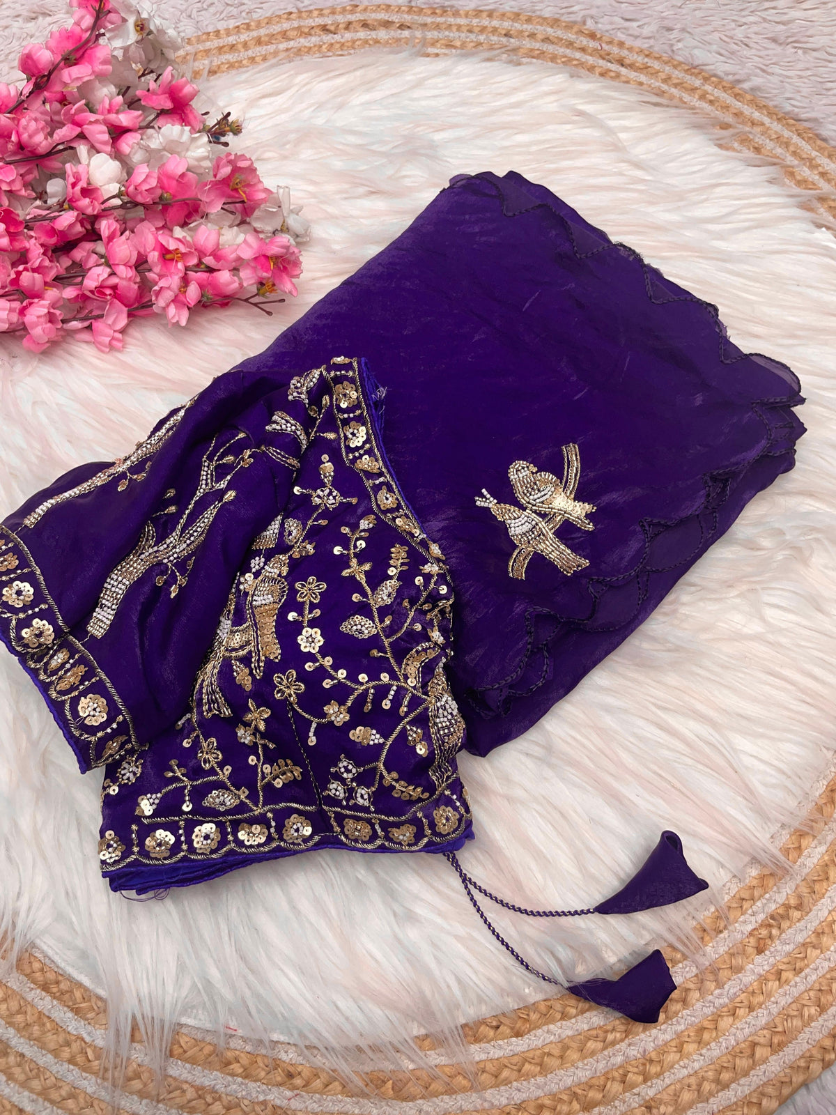 Party wear fendy satin saree