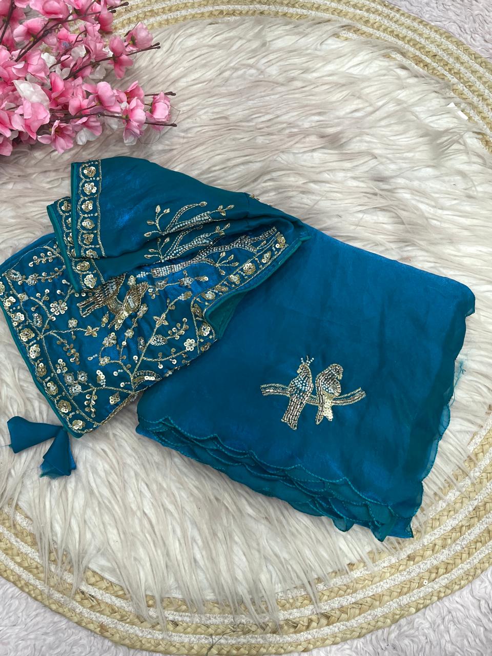 Party wear fendy satin saree